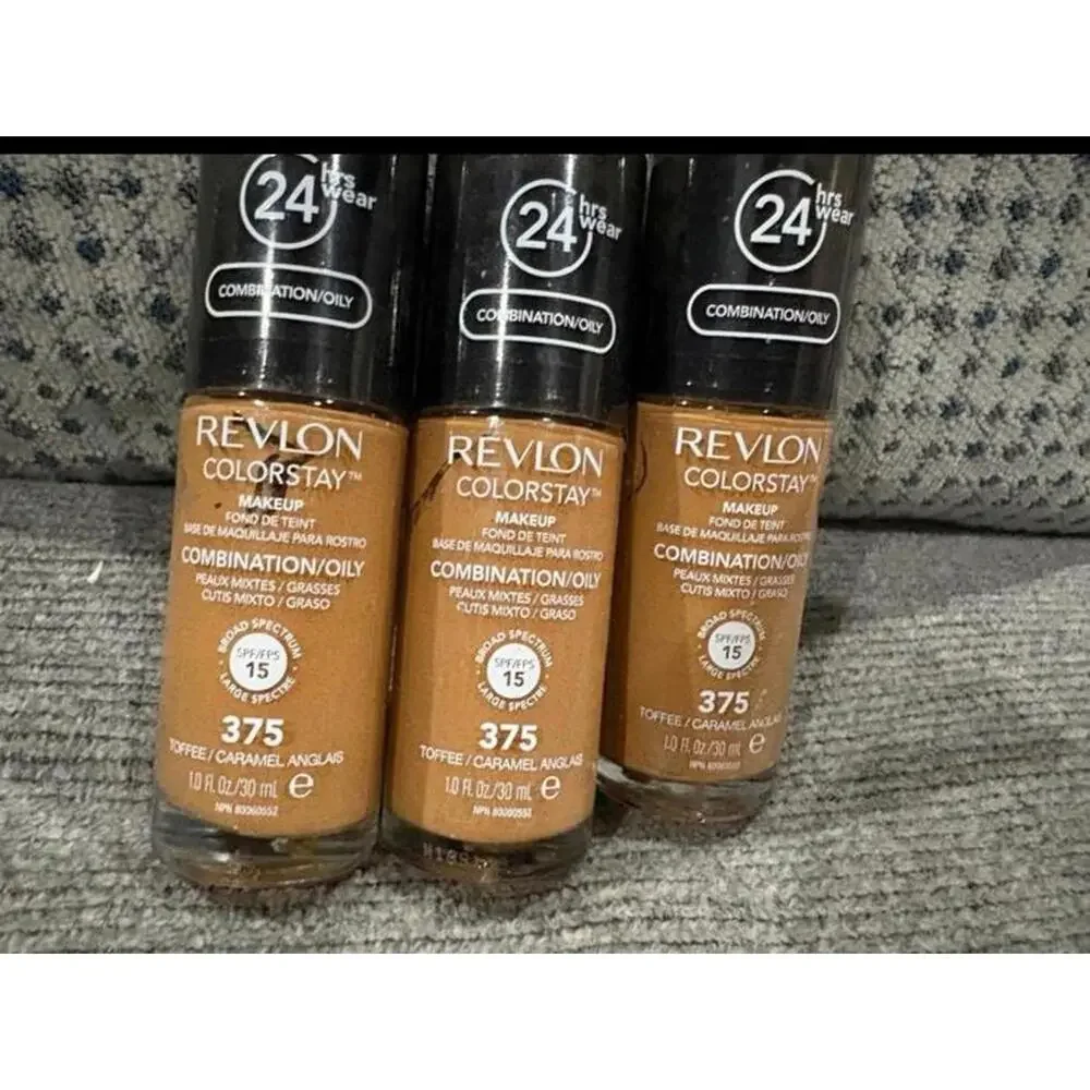 (3 Pack) Revlon ColorStay Longwear Foundation SPF 15-Shade 375 Toffee/Caramel - Picture 3 of 9